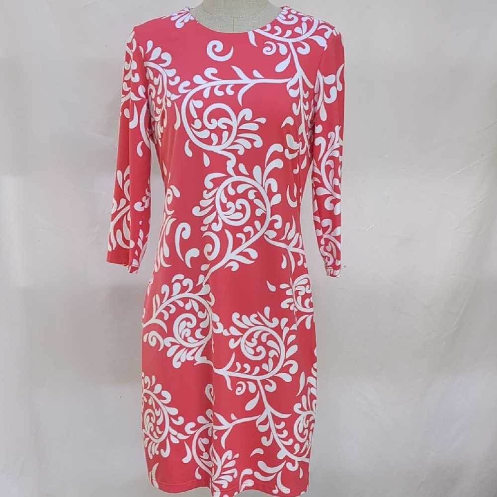 J. McLaughlin Catalina Cloth Rose/Coral Sheath Dress